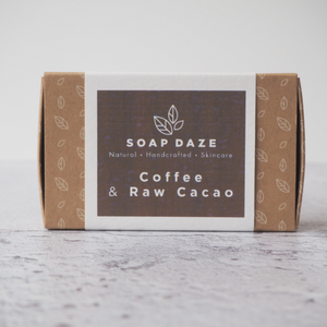 
                  
                    Load image into Gallery viewer, Coffee &amp;amp; Raw Cacao Soap Bar - homemadeADVENTURES
                  
                