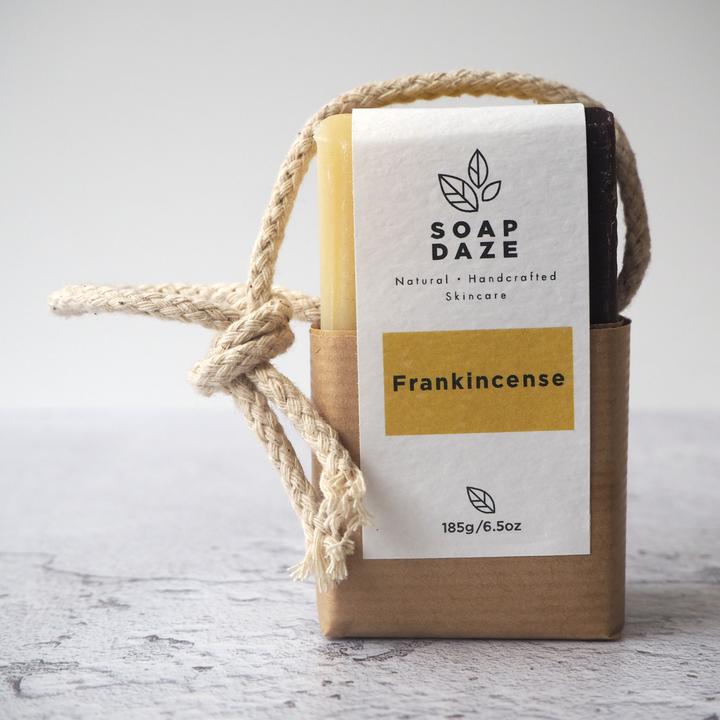
                  
                    Load image into Gallery viewer, Frankincense Soap on a Rope 185g - homemadeADVENTURES
                  
                